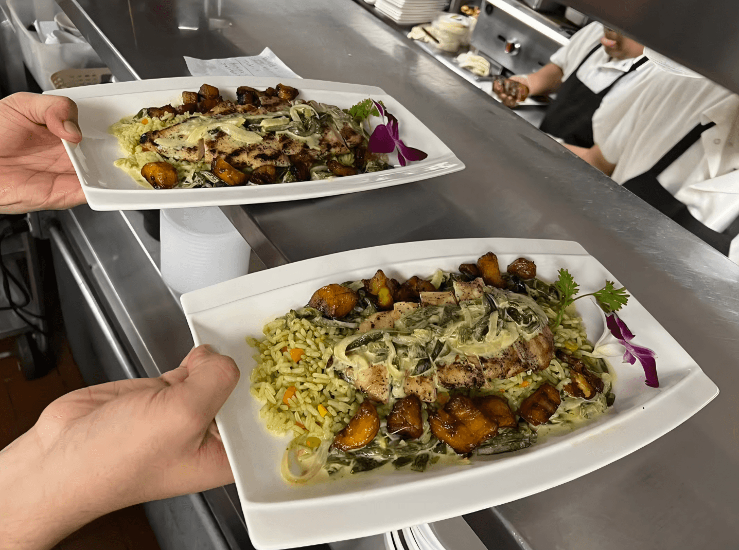 Santa Fe Grill & Bar — plates and table